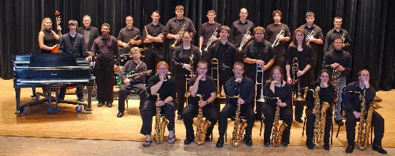 Jazz Band Group Photo with instruments