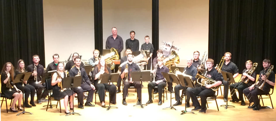 Trailblazer Brass Band group photo on stage