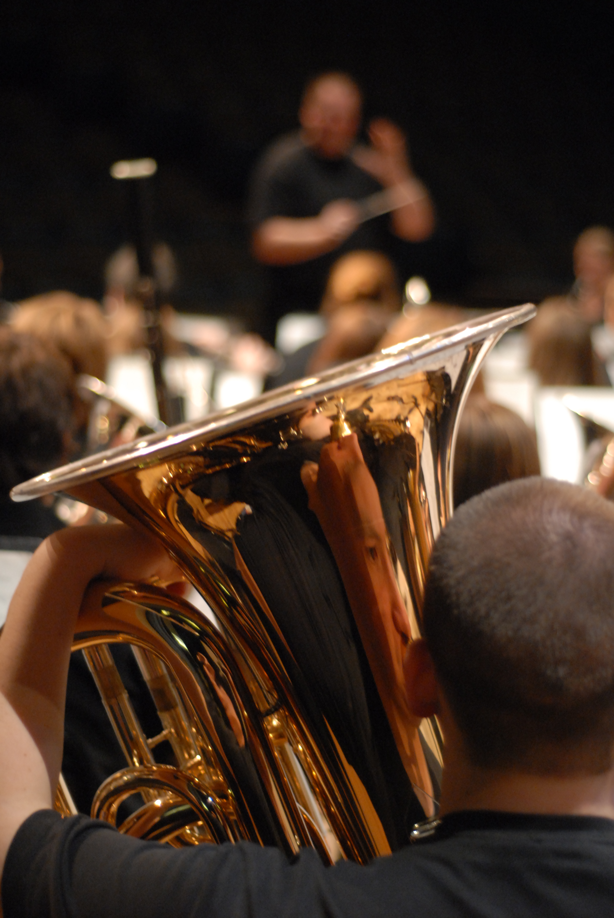 Photo of student playing the tuba